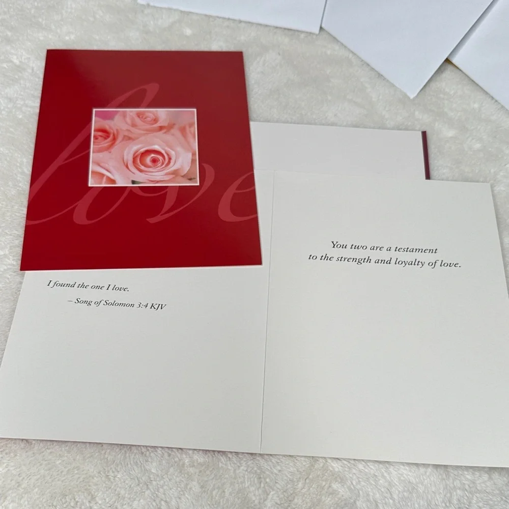 Lawson Falle Scripture Inspirational Cards Envelope Couples Floral Set Of 4 NWOT